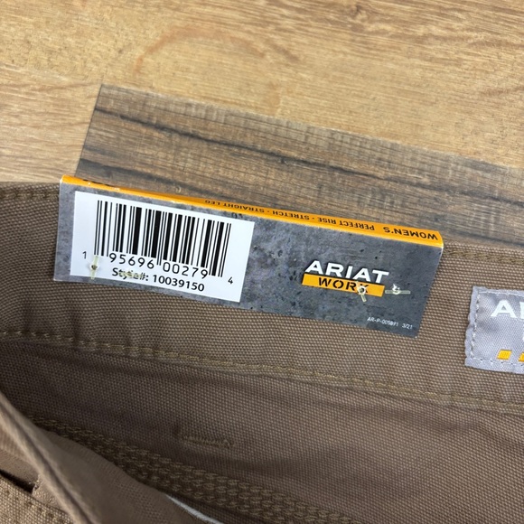 Ariat Rebar Perfect Rise Straight Pants Field Khaki Work Outdoor NEW - Picture 7 of 12